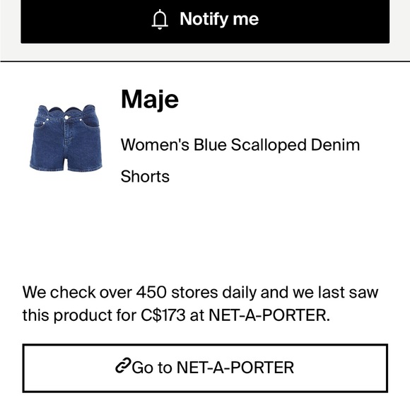 ❌SOLD❌maje - denim shorts SHAFT T34 gently worn - Picture 3 of 7